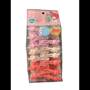 Sanrio MY MELODY 14 PC LAUNDRY CLIPS Anime Manga Purple Pink Cookies Snack Look